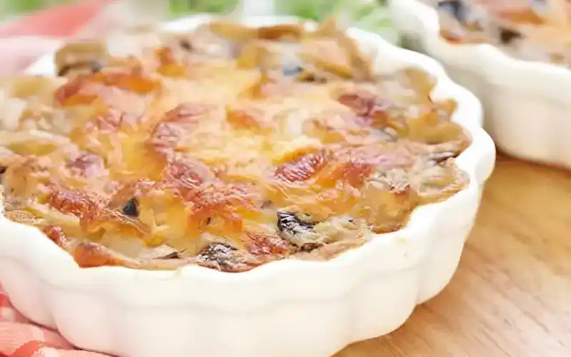 Quiche ohne Kruste mit Pilzen und Schinken Rezept WW