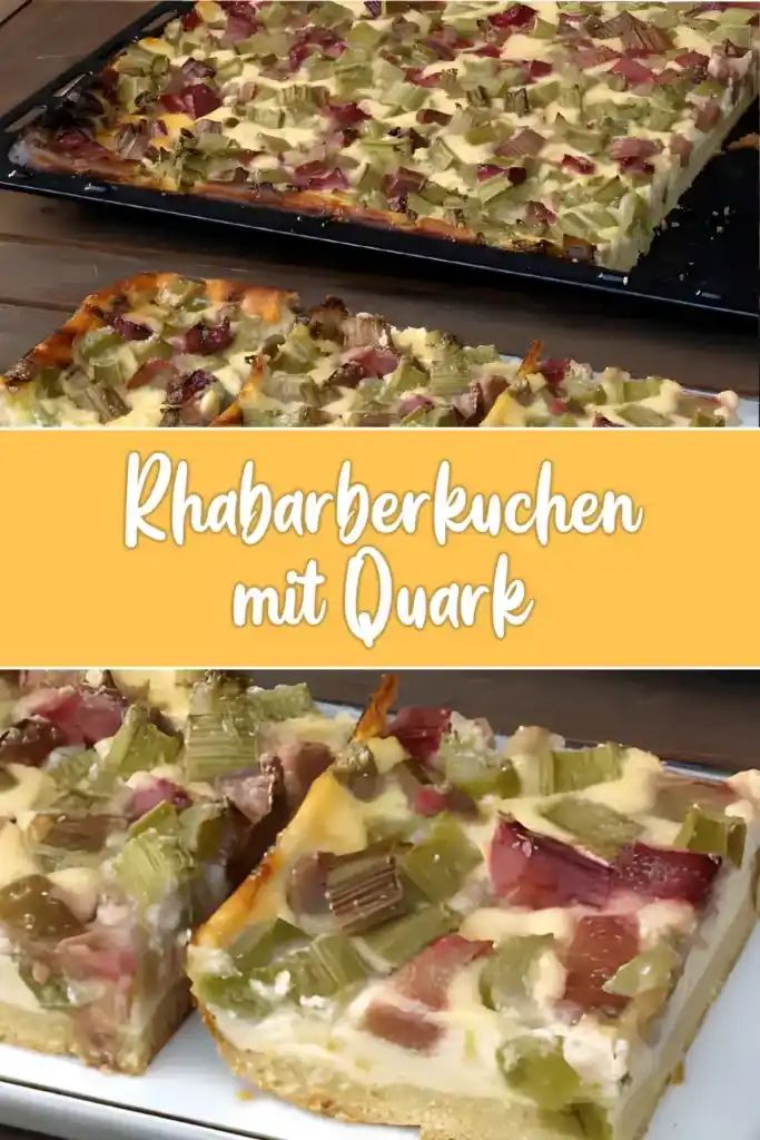 Rhabarberkuchen mit Quark 1 Rhabarberkuchen mit Quark