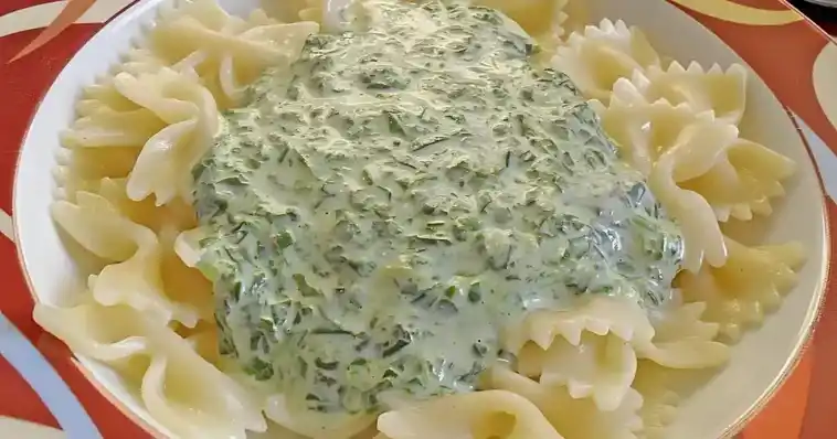 Spinat Frischkäse Soße
