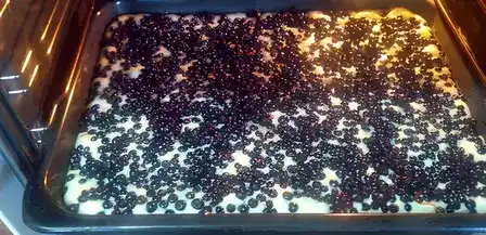 Tassenkuchen mit Heidelbeeren und Schlagsahne