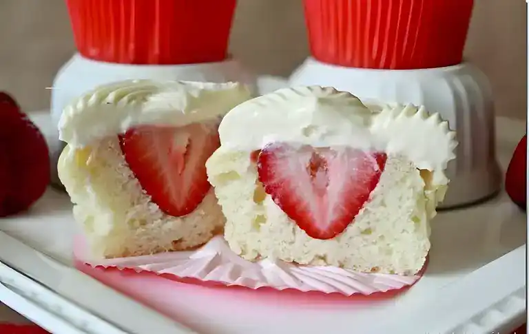Leichte Erdbeer-Cupcakes