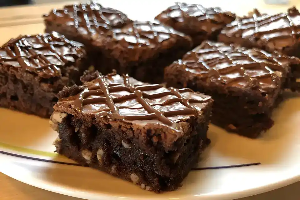 Amerikanische Double Choc Brownies
