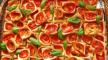 Blaetterteig Tomaten Quadrate W2xEX 2x