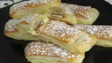 Mandel-Blätterteiggebäck mit Konditorcreme