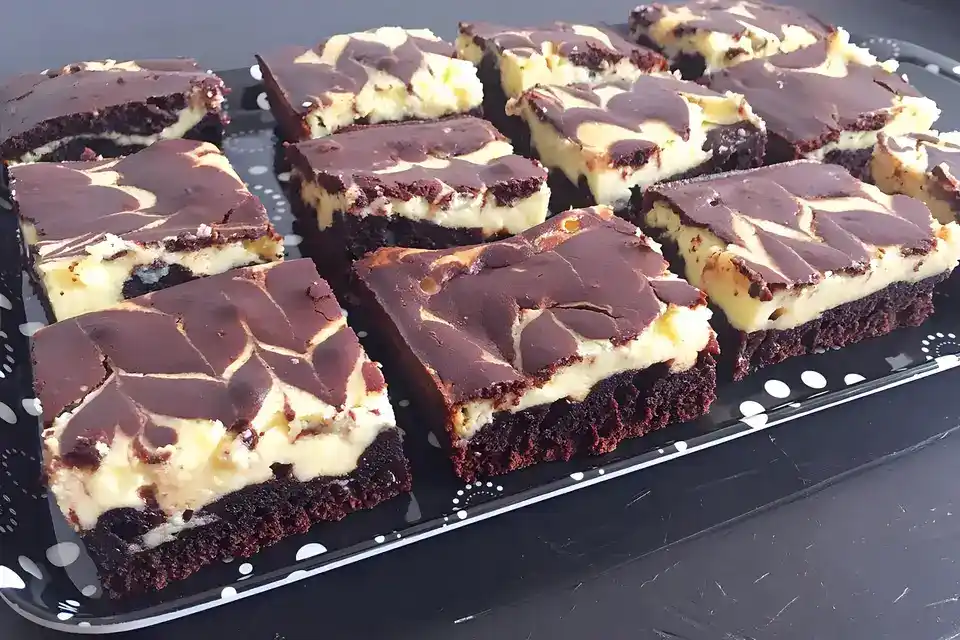 Verlockende Brownies mit Frischkäse-Marmorierung