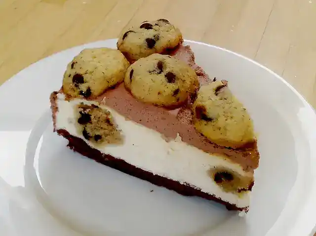 Schokoladen-Chip-Keks-Teig-Käsekuchen