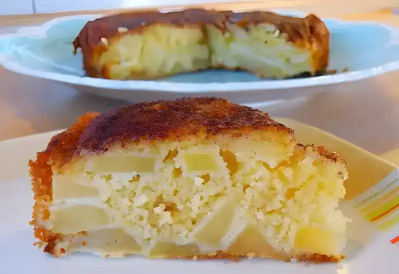 Einfach zuzubereitender Apfelkuchen