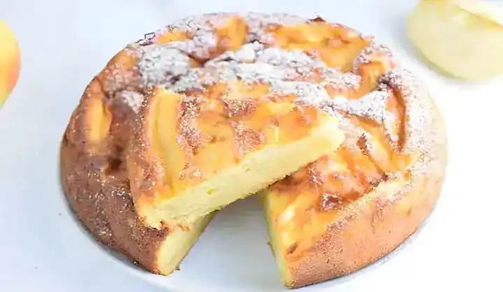 Fettfreien Apfelkuchen mit griechischem Joghurt