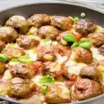Fleischbaellchen mit Tomate und Mozzarella W2xEX 2x webp