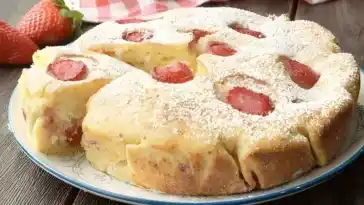 Fondantkuchen mit Ricotta und Erdbeeren W2xEX 2x webp