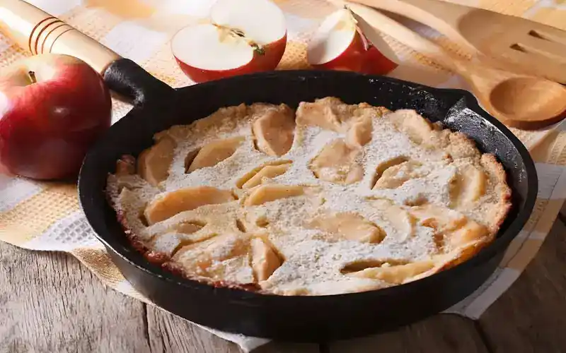 Gebratener Apfelkuchen in 15 Minuten gebacken