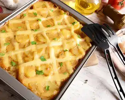 Kartoffelgratin mit Hühnerschinken