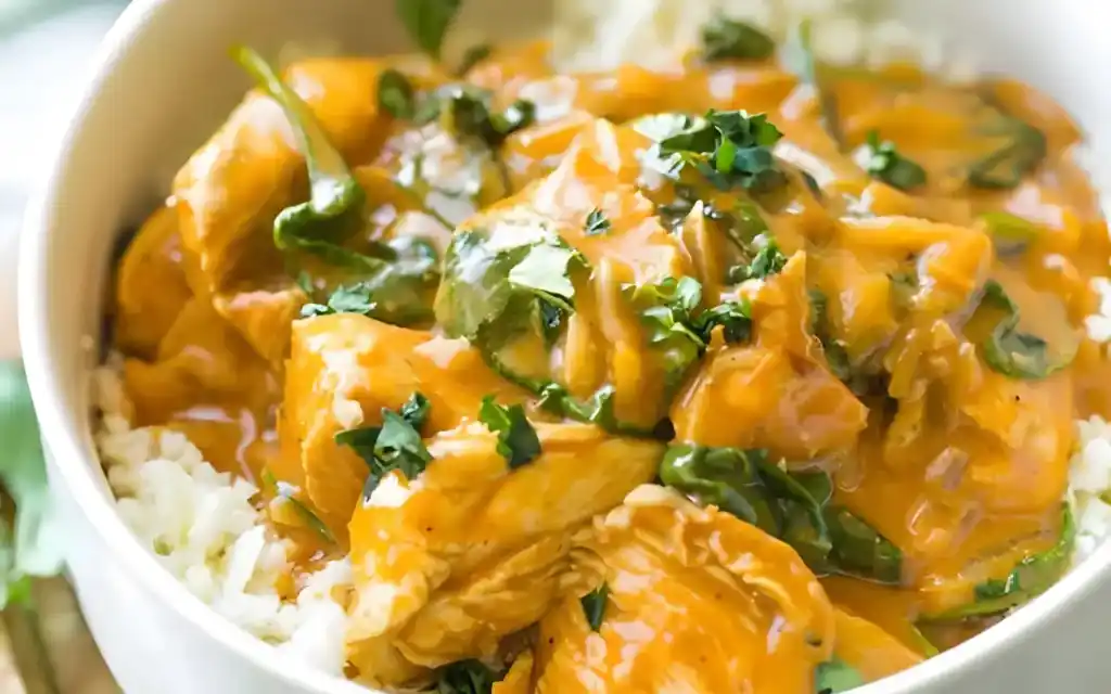 Kokoshähnchen und Curry mit Cookeo