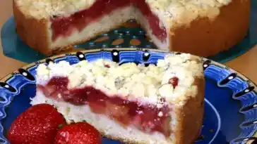 Sommerfreude in einem Kuchen – Erdbeer-Rhabarber-Kuchen