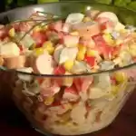 Wurst Salat mit Paprika und Mais W2xEX 2x