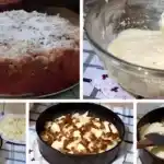 Apfelkuchen mit Schmand und Rosinen