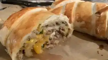 Hackfleisch-Blätterteig-Strudel