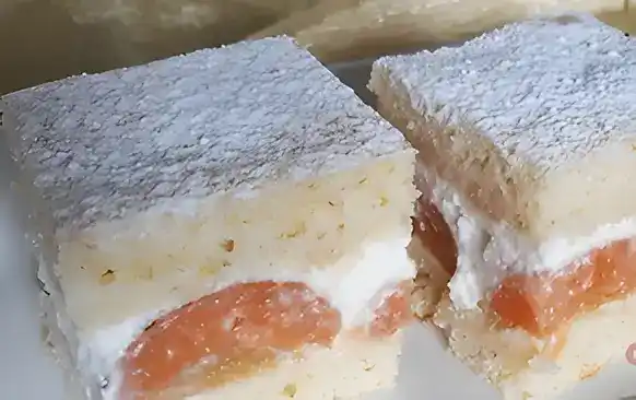 Leckere Quarkschnitten mit Aprikosen