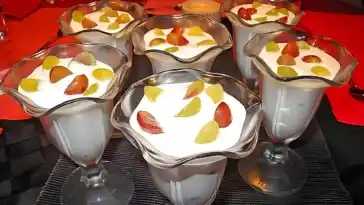 Quark-Joghurt-Trauben-Dessert