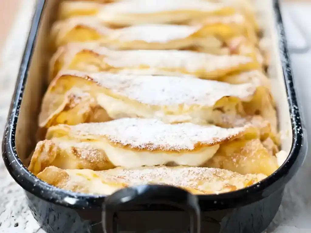 Quark-Pfannkuchen im Backofen überbacken