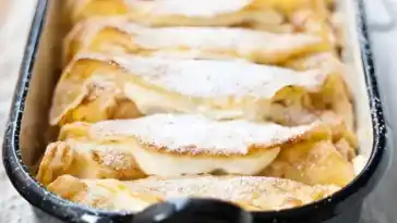Quark-Pfannkuchen im Backofen überbacken