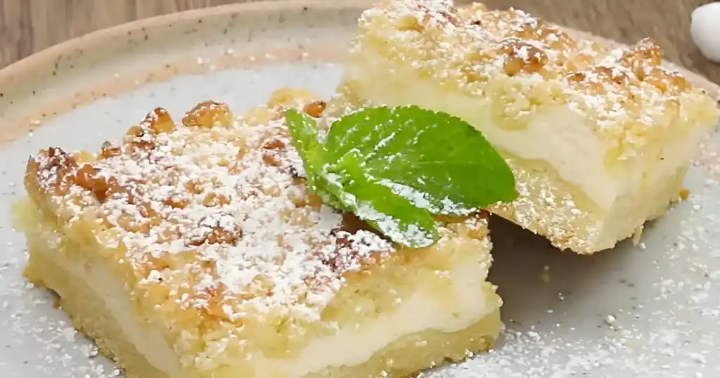 Quarkkuchen auf dem Blech