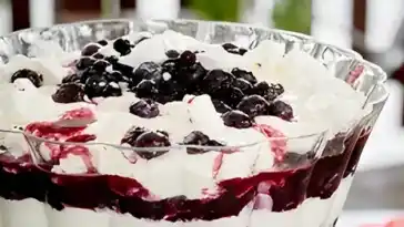 Quarkmousse mit Blaubeeren