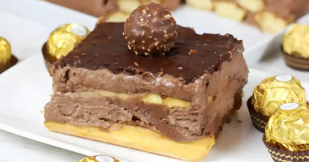 Rocher Torte ohne Backen mit nur 8 Zutaten