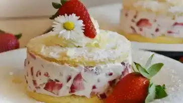 Schneller und Einfacher Erdbeer-Sahne-Kuchen