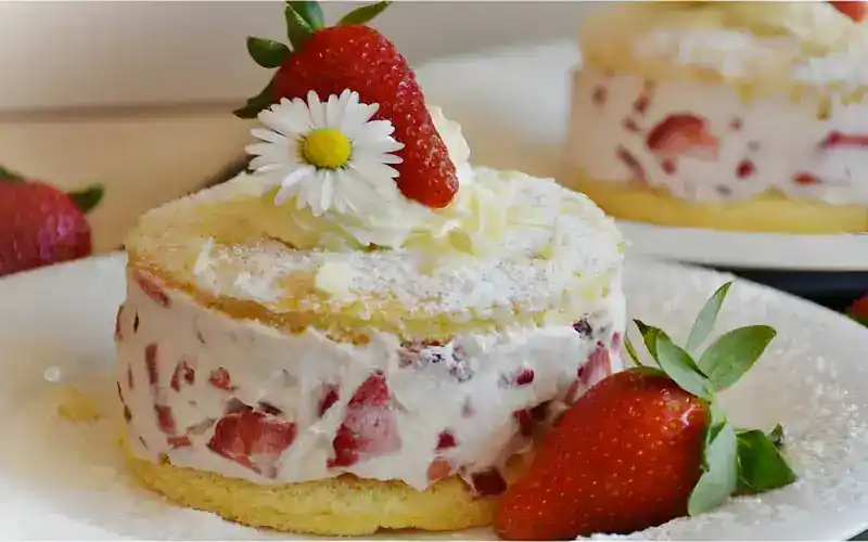 Schneller und Einfacher Erdbeer-Sahne-Kuchen