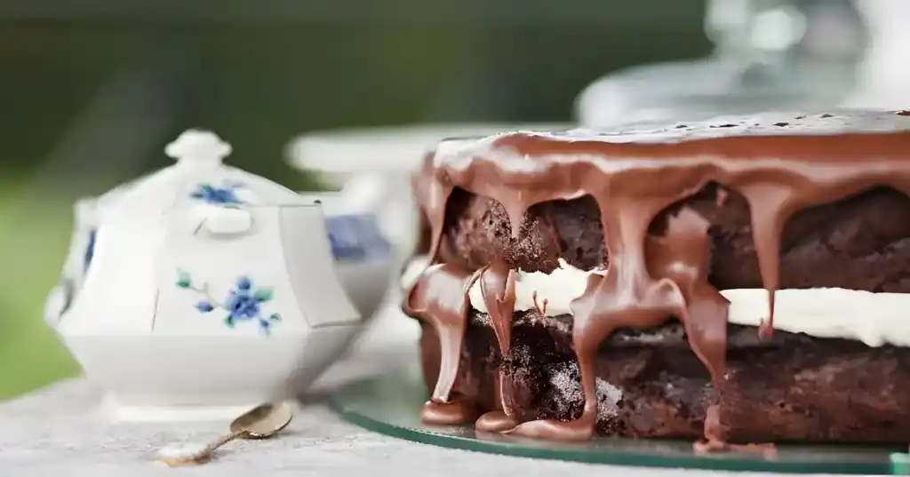 Schokoladenkuchen mit Vollmilchschokolade