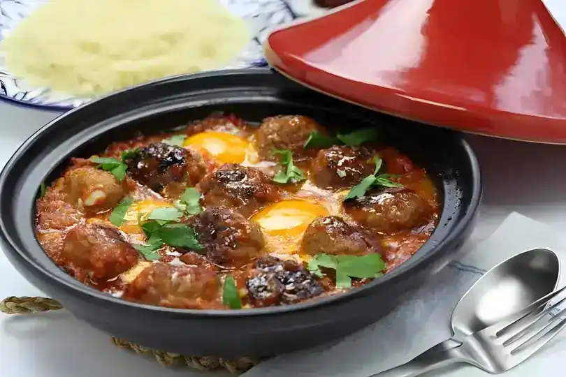 Tajine von Keftas mit Eiern