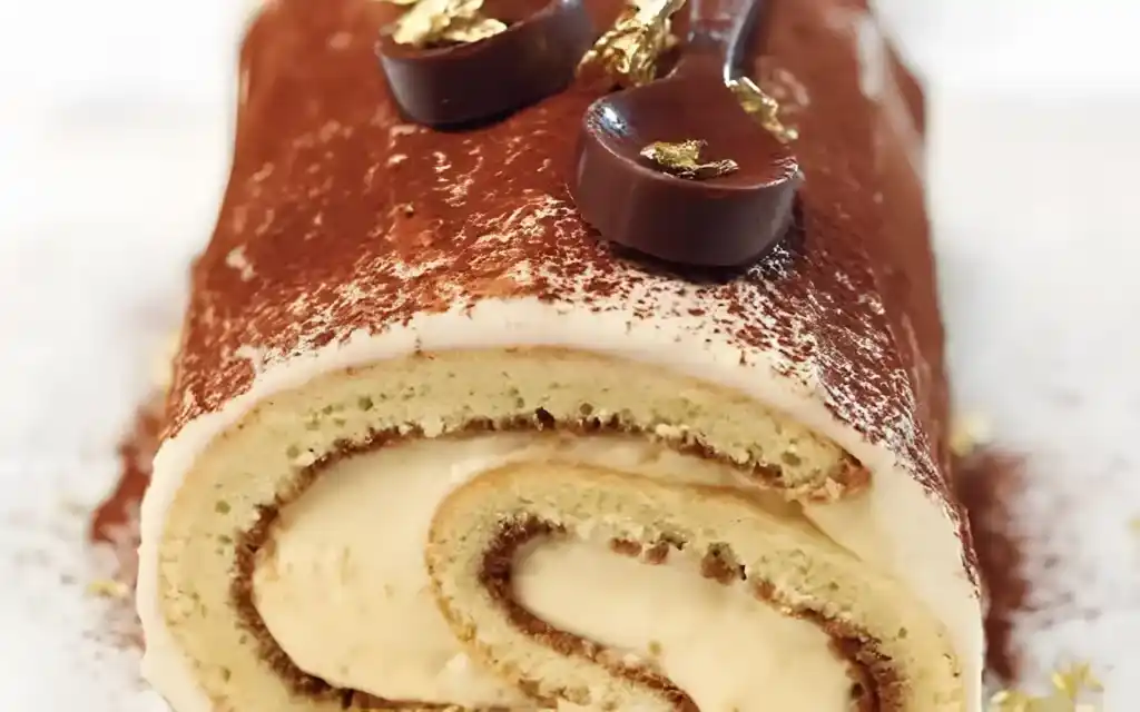 Yule Log Tiramisu Art mit dem Thermomix
