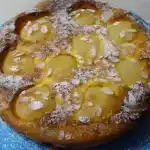 Birnenkuchen mit Vanilleguss
