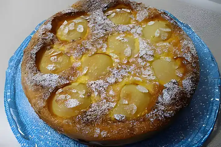 Birnenkuchen mit Vanilleguss