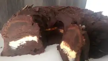 Schoko Gugelhupf mit Käsekuchenfüllung