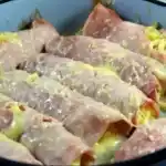 Spaghetti-Schinkenröllchen