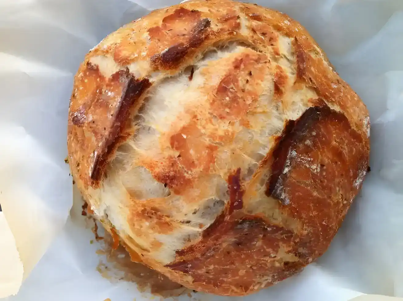 Unverwechselbares Brot ohne knetendes