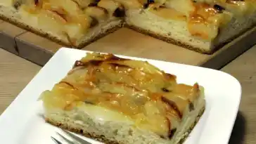 Apfelkuchen Rezept mit Hefeteig W2xEX 2x