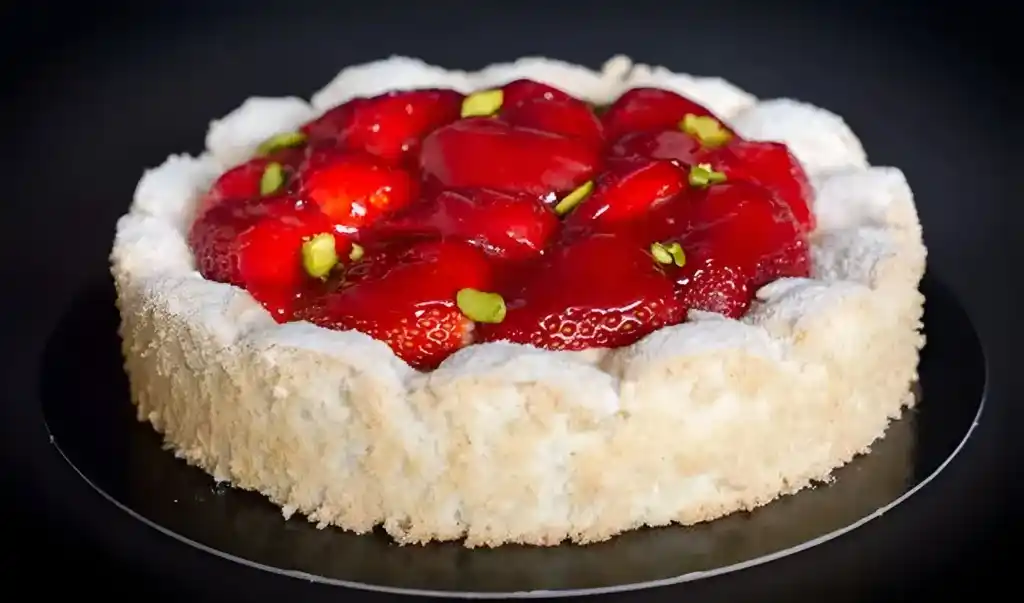 Erdbeer-Dacquoise wie ein Kuchen