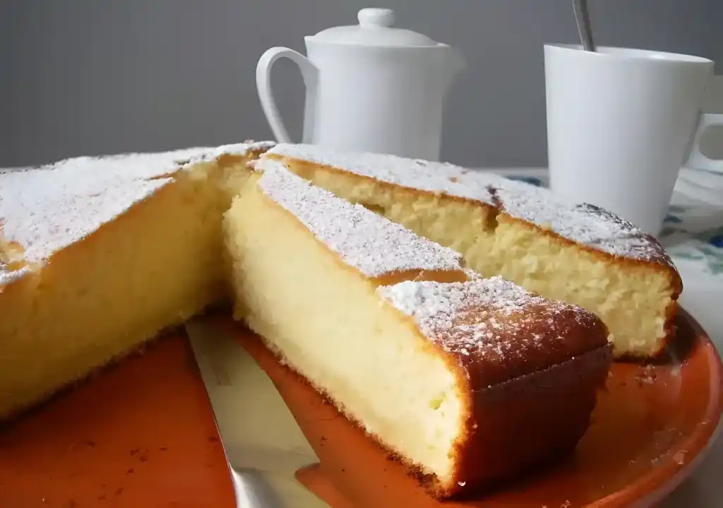 Geriebener Kokosnusskuchen mit weißer Schokolade und Ricotta