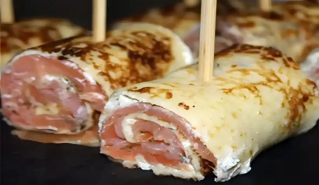 Lachs-Pfannkuchen-Wraps