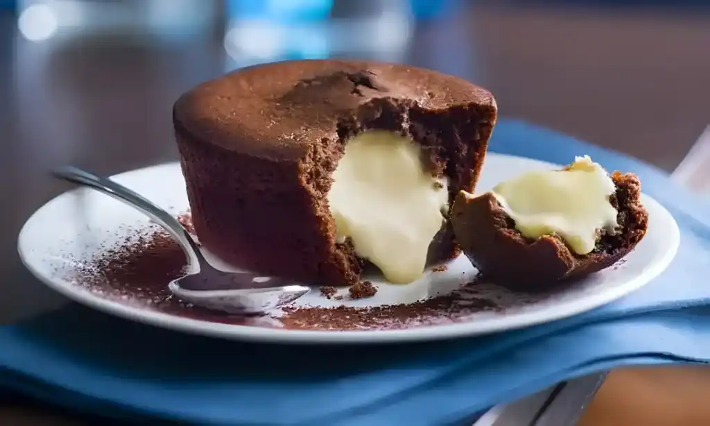 Milchschokoladenfondants & Weißes Schokoladenherz