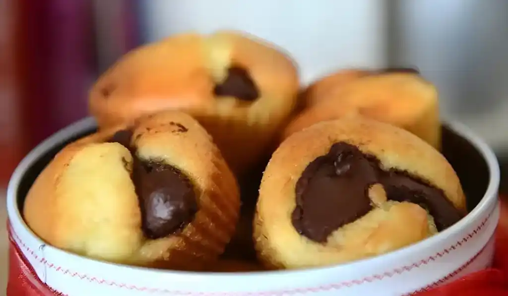 Nutella-Herz-Muffin, sehr einfaches Rezept