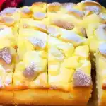 Fantastischer Apfelkuchen mit Vanillepudding in 5 Minuten im Ofen1