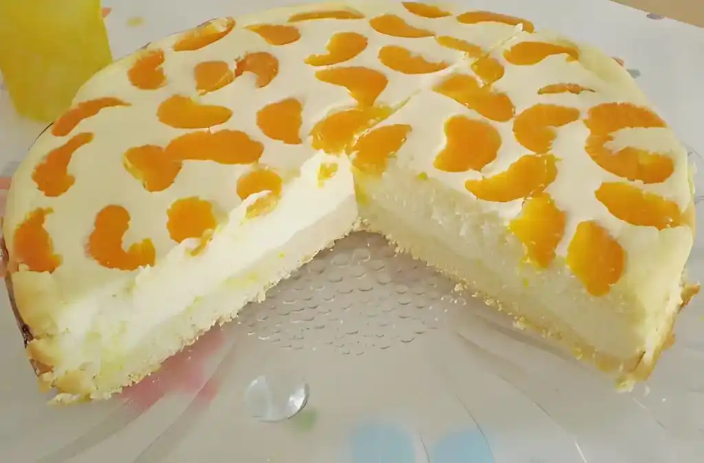 Käsekuchen mit 500 g Quark und 1 Packung Vanillepuddingpulver