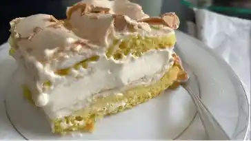 Leckerer Biskuit mit 100g Mandelblaetter und 500 ml Vanillecreme1