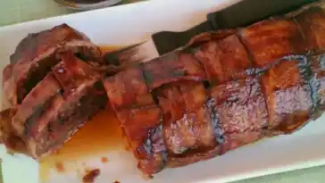 Macn Cheese Bacon Bomb mit Makkaroni Fuellung Barbecue Glasur W2xEX 4x 2n