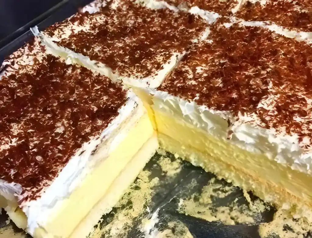 Vanillecreme Kuchen ohne Backen mit 2 Packung Puddingpulver