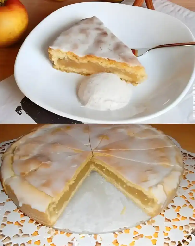 Berliner Apfelkuchen mit 1 Glas Apfelmus in 50 Minuten gebacken